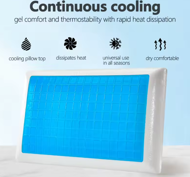 Almohada de espuma viscoelástica con cojín de refrigeración de Gel Premium