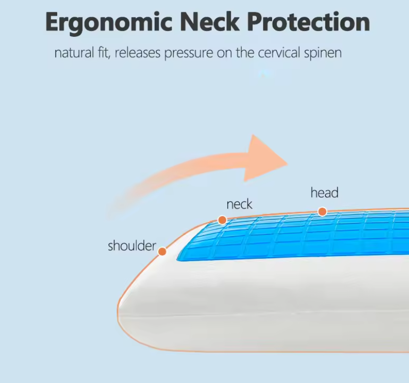 Almohada de espuma viscoelástica con cojín de refrigeración de Gel Premium
